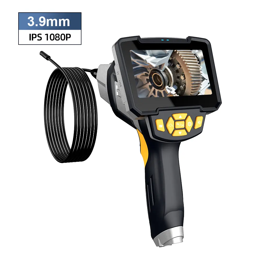 3.9mm 1080P Vehicle Video Inspection Camera LCD Handheld Waterproof Digital Borescope Articulating HD Industrial Endoscope