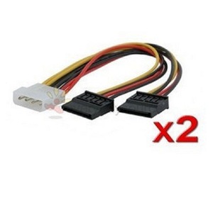 4pin To 15pin Sata Power <b>Splitter</b> <b>Cable</b> Dual Output Adapter For Pc Power Supply - Product Image 2