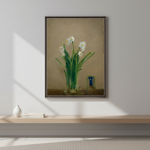 Tableau mural écologique peint à la main, impressionniste floral, sur toile de lin, huile sur toile, Narcisse de <span class=keywords><strong>Claude</strong></span> Monet, pour salon, chambre, bureau - Product Image 1