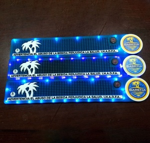 Tapis de bar en PVC personnalisés, tapis de bar promotionnels à LED, tapis en caoutchouc pour boissons alcoolisées pour les marques d'alcool - Product Image 1