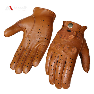 Guantes de Conducción de Piel de Oveja de Primera Calidad para Hombre, Transpirables, Suaves al Tacto, Ligeros, Impermeables, con Protección UV y Agarre Antideslizante - Product Image 6