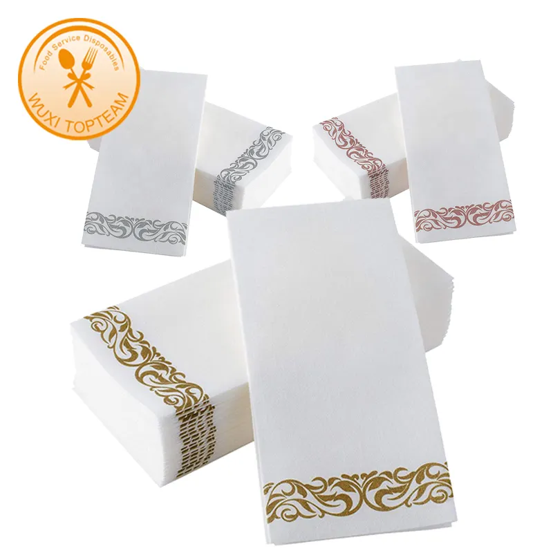 กระดาษเช็ดปากสำหรับงานแต่งงานกระดาษชำระอเนกประสงค์แบบพับได้เป็นมิตรต่อสิ่งแวดล้อม