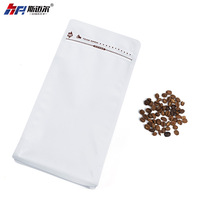 Sacs de café à fond plat en feuille d'aluminium personnalisés avec valve, étanche à l'humidité, fermeture à glissière refermable facile à déchirer pour lait 1kg 500g 250g