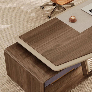 Escritorio de Oficina Ejecutivo Moderno de Madera MDF con Base de Acero, Diseño Modular, Muebles de Oficina de Lujo, Fácil de Ensamblar - Product Image 2