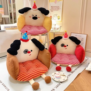 <span class=keywords><strong>Coussin</strong></span> <span class=keywords><strong>de</strong></span> siège et dossier 2-en-1 en peluche motif chien mignon, ensemble <span class=keywords><strong>de</strong></span> coussins décoratifs <span class=keywords><strong>de</strong></span> dessin animé pour la maison, le bureau et la voiture avec techniques <span class=keywords><strong>de</strong></span> couture - Product Image 2