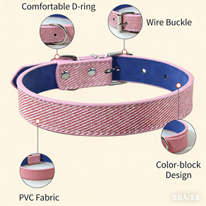 Collar para Perro de Cuero PVC de Selección Estricta, Collar para Gato con Combinación de Colores - Product Image 4