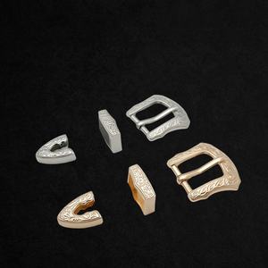 <span class=keywords><strong>2cm</strong></span> 폭 공장 주문 벨트 죔쇠 3 개 조각 남자 여자 벨트를 위한 Retro 서쪽 버클 세트 - Product Image 2