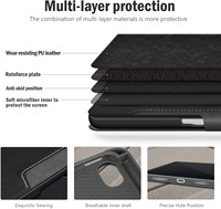 Casing Tablet Folio Multifungsi Kulit PU Kustom Pabrik untuk iPad Pro 11/12.9 Air
