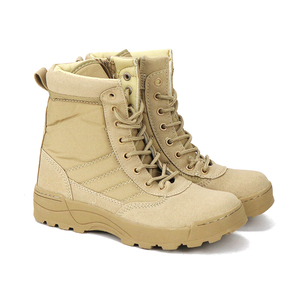 Bottes d'entraînement et de désert <span class=keywords><strong>en</strong></span> cuir de vache suédé/cuir microfibre avec semelle extérieure <span class=keywords><strong>en</strong></span> caoutchouc <span class=keywords><strong>en</strong></span> tissu Oxford bottes légères pour hommes - Product Image 2
