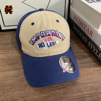 Casquette de baseball Flame à deux tons (beige et bleu marine) pour hommes et femmes, style streetwear hip-hop vintage, ajustable, nouveau modèle