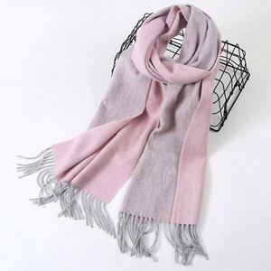 Autumn Winter Double Sided Two Tone Color Embroidered Scarf Thickened Pure Wool Scarf for Women Annual <b>Gift</b> - Product Image 6