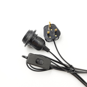 EU chúng tôi cắm đèn cơ sở chủ với On/Off chuyển đổi điện dây cáp treo Mặt dây dẫn ánh sáng lịch thi đấu bóng đèn ổ cắm dây - Product Image 1