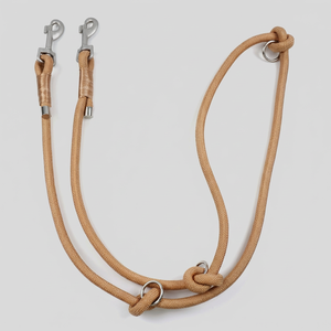 Guinzaglio per Cani Multifunzione 2 in 1 in Corda di Nylon a Doppia Estremità con Motivo a Quadri Personalizzato e Rivetti per Corsa e Arrampicata in Montagna - Product Image 1