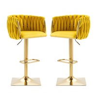 Tabouret de bar réglable en hauteur, tabouret de luxe pour la maison, dossier pivotant, tabouret de bar haut en velours, siège pivotant