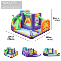 Château gonflable d'extérieur avec toboggan en stock – Amusement pour enfants, idéal pour les week-ends et l'usage domestique – En vente