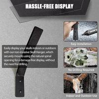Support mural européen pour crânes et trophées, kit complet en métal pour suspendre les bois de cerf et autres crânes, utilisation cuisine et salle de bain