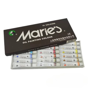Maries nghệ sĩ cao cấp sơn dầu ống thiết lập 12 màu sắc 12ml sắc tố tinh khiết dầu hạt lanh dự<span class=keywords><strong>a</strong></span> lightfast vẽ vải sơn - Product Image 2