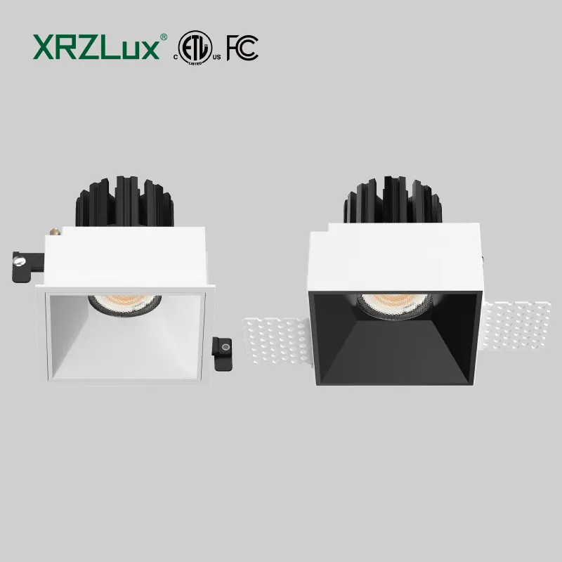 XRZLux IP44 Waterproof o holofote de teto ETL LED embutido quadrado COB Down Light para iluminação de cozinha e banheiro