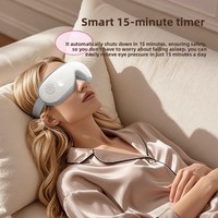 Multifunktionale Augenmassage-Maske mit Luftdruck-Vibration, Wärmetherapie & Musik - Tragbar, 6 Modi, Zeitsteuerung, Sicherheitsdesign