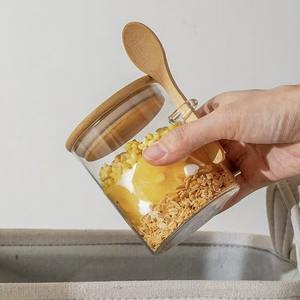 Stoples Penyimpanan Makanan Kaca Kedap Udara Ramah Lingkungan Desain Minimalis Kotak Wadah Rumah Tangga - Product Image 5