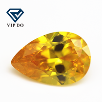 Qualité 5A 2x3mm-10x14mm, coupe poire, jaune doré, zircone cubique, pierres précieuses synthétiques en vrac, coupe à facettes, pierres CZ en forme de poire