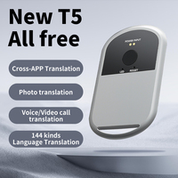 Nouveau modèle T5 Traducteur intelligent IA : Appareil ultra-plat de type carte avec aspiration magnétique pour appels vidéo et interprétation simultanée