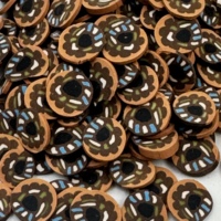 1kg/Sac Vente Chaude Tranches de Pâte Polymère Donut Haute Définition pour DIY, Colle Crème, Nail Art, Artisanat, Vente en Gros