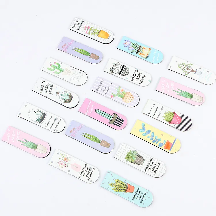 Marcapáginas magnético bonito estilo coreano barato marcapáginas plegable magnético con logotipo personalizado