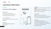 Robot Expendedor de Café Comercial con Brazo Robótico LM3 de 6 Ejes - Kiosco de Café de Autoservicio con Pago por Código QR