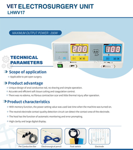 LHWV17 Vet Hospital Cirugía Unidad electroquirúrgica Proveedor de instrumentos Unidad electroquirúrgica veterinaria - Product Image 2