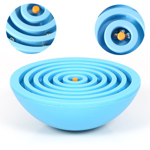 Puzzle magique 3D, labyrinthe de billes d'intelligence, labyrinthe d'équilibre demi-sphérique, jouet éducatif portable pour enfants - Product Image 4