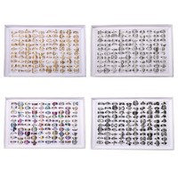 100 Pièces/Boîte Bagues de Mode Mixtes Argent et Or Pas Chères pour Femmes, Set de Bijoux de Mariage et de Fiançailles, Lot en Gros, Bagues Homme en Acier Inoxydable