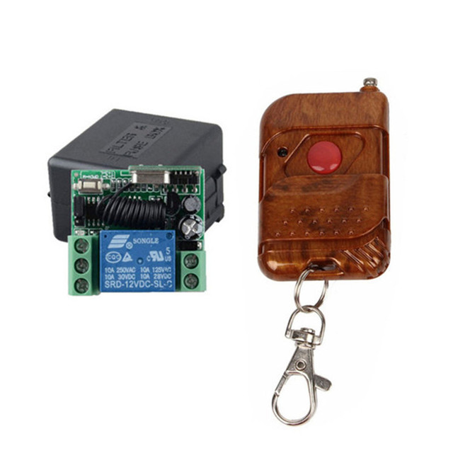 DC12V 1CH 433MHz 10A OEM Wireless Remote Control Switch with 10-50m Range and Relay Receiver for Garage Gate Motor and Light