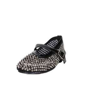 Ballerines pour femmes Laura Biagiotti, noires, taille 35, plates avec strass - Product Image 5