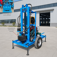 Mini Foreuse Portable de Puits d’Eau 200m 35HP Boue et Air Machine de Forage de Puits d’Eau pour Irrigation Agricole