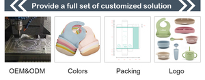 OEM/ODM BPA Free Silicone Feeding <strong>Set</strong> Children Tableware Bib Bowl Spoon Suction <strong>Baby</strong> Plate <strong>Set</strong> - Product Image 6