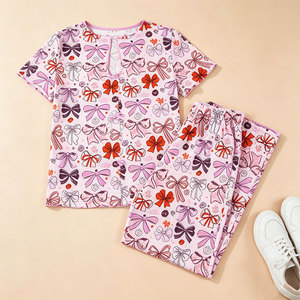 Holiday Pajamas <b>for</b> Women Cotton Bamboo <b>Knit</b> Christmas Sleepwear Set Women's Night Suits pj sets <b>for</b> women Holiday Lounge Set - Product Image 4