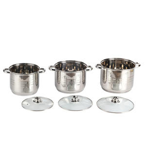 Comprend un ensemble de marmites en acier inoxydable de haute qualité de trois capacités, idéal pour faire des soupes, des ragoûts - Product Image 3