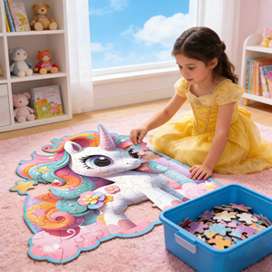 Unicorn Floor Puzzles Unicorn <strong>Toys</strong> Large 45 Piece Floor Puzzles <strong>for</strong> Kids Toddlers 3 4 5 6 7 <strong>8</strong> <strong>Year</strong> <strong>Old</strong> <strong>Girls</strong> - Product Image 4