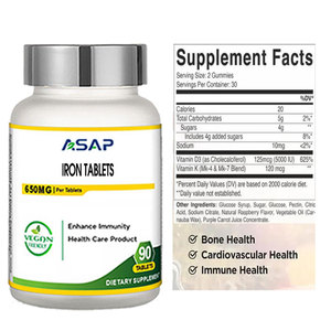 Fabricant de suppléments de globules rouges Utilisation de l'énergie pour la santé des femmes Besoins en matière de grossesse et de menstruation Comprimés de fer - Product Image 2