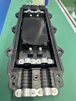 Boîtier de raccordement optique horizontal étanche FTTH en ABS PP noir de haute qualité 24F 48F 96F pour réseau de fibres optiques