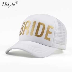 Cappellini da Baseball da damigella d'onore regolabili stile sposa tribù Snapback in rete cappello lettere d'oro cappello da Baseball per matrimonio con freccia (squadra + nero) - Product Image 5