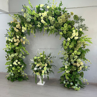 Décoration de table de mariage personnalisée, arrangement floral en soie, centre de table artificiel en hydrangea vert pour la décoration de table