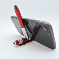 GemFully Cool New Gadgets Stylos à encre gel noire transformable Stylo publicitaire avec flash lumineux et support mobile avec pointe lumineuse