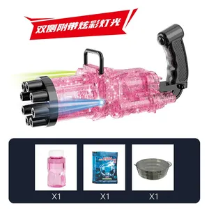 Pistola de Burbujas Automática de 8 Orificios, <span class=keywords><strong>Mega</strong></span> Gatling Gun 2026, Pistola de Burbujas de Jabón de Plástico para Niños, para Exteriores, Verano - Product Image 6