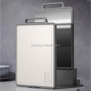 2025 New Kitchen Premium Titanium Metal Stainless Steel Cutting Board Antibacterial Double Sided 304 Made of Plastic &amp; <strong>PP</strong> - Product Image 1