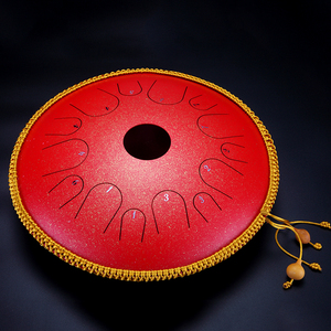 <span class=keywords><strong>Hangdrum</strong></span> de Cobre Fino de 14'' Suministrado por Fábrica, Tambor Handpan Dorado en Tono C Natural - Product Image 3