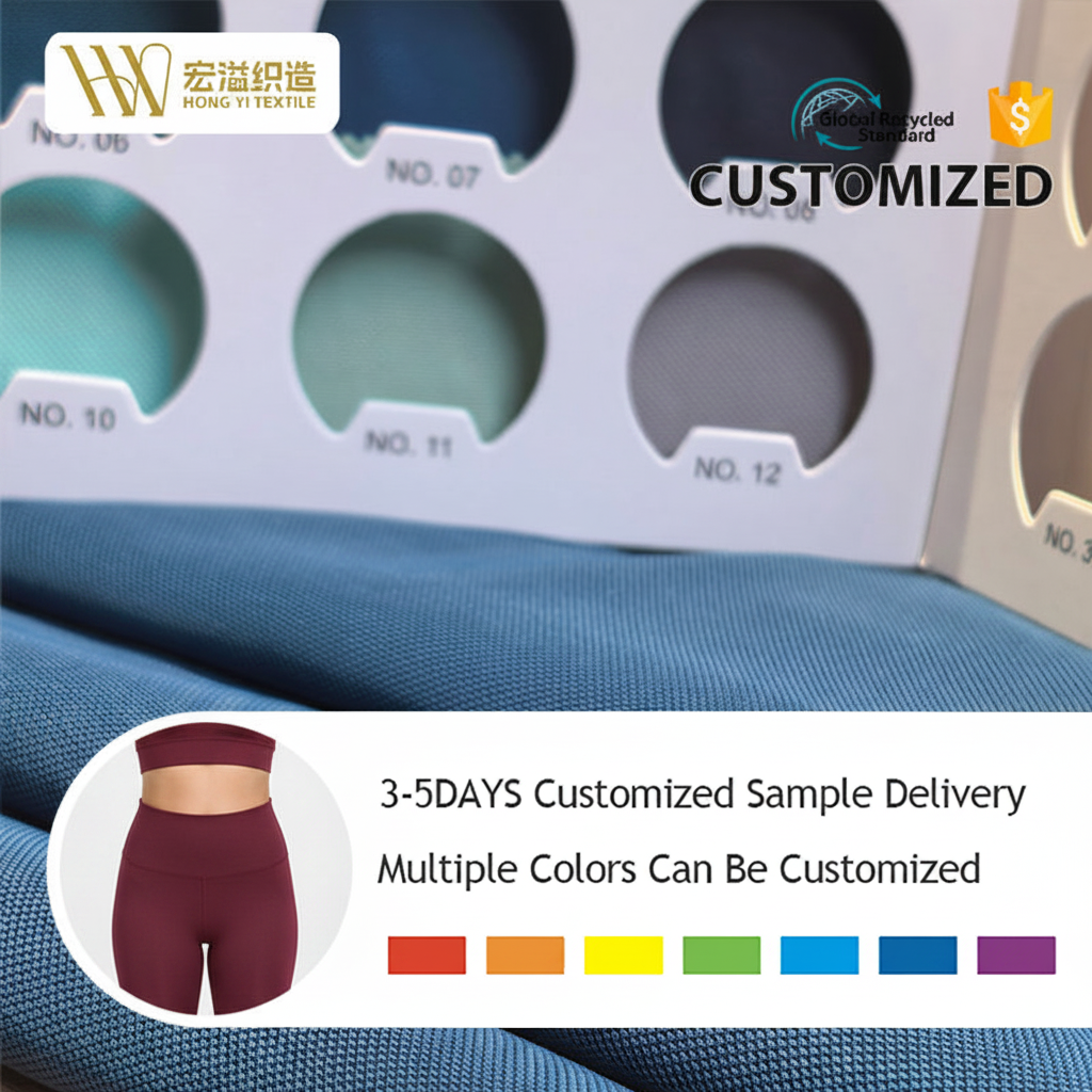 Factory Supply Custom Color Birdseye Four Way Stretch Quick Dry Breathable Elastic Mesh Fabric for Yoga Wear Apparel Swimsuit