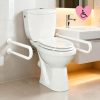 Fohome Handicapés Wc Homecare P Trap Double Chasse Confort Hauteur Ensembles de Sanitaires Toilettes pour Handicapés