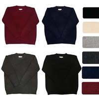 2026 Neuer Einfarbiger Rundhals-Pullover aus Locker Gestrickter Baumwolle Modischer Langarm-Pullover für Männer und Frauen Schlicht Vielseitig